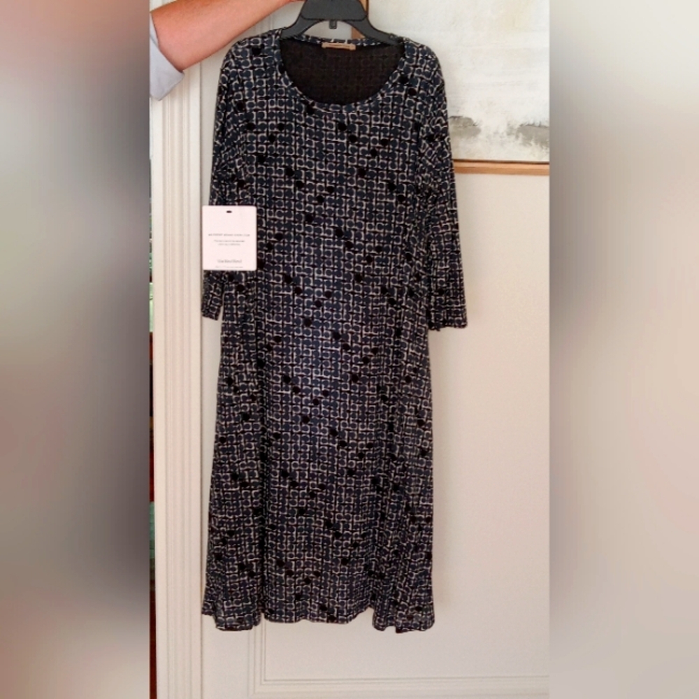 Samantha Sung Tencel/Wool Long Sleeve Dress